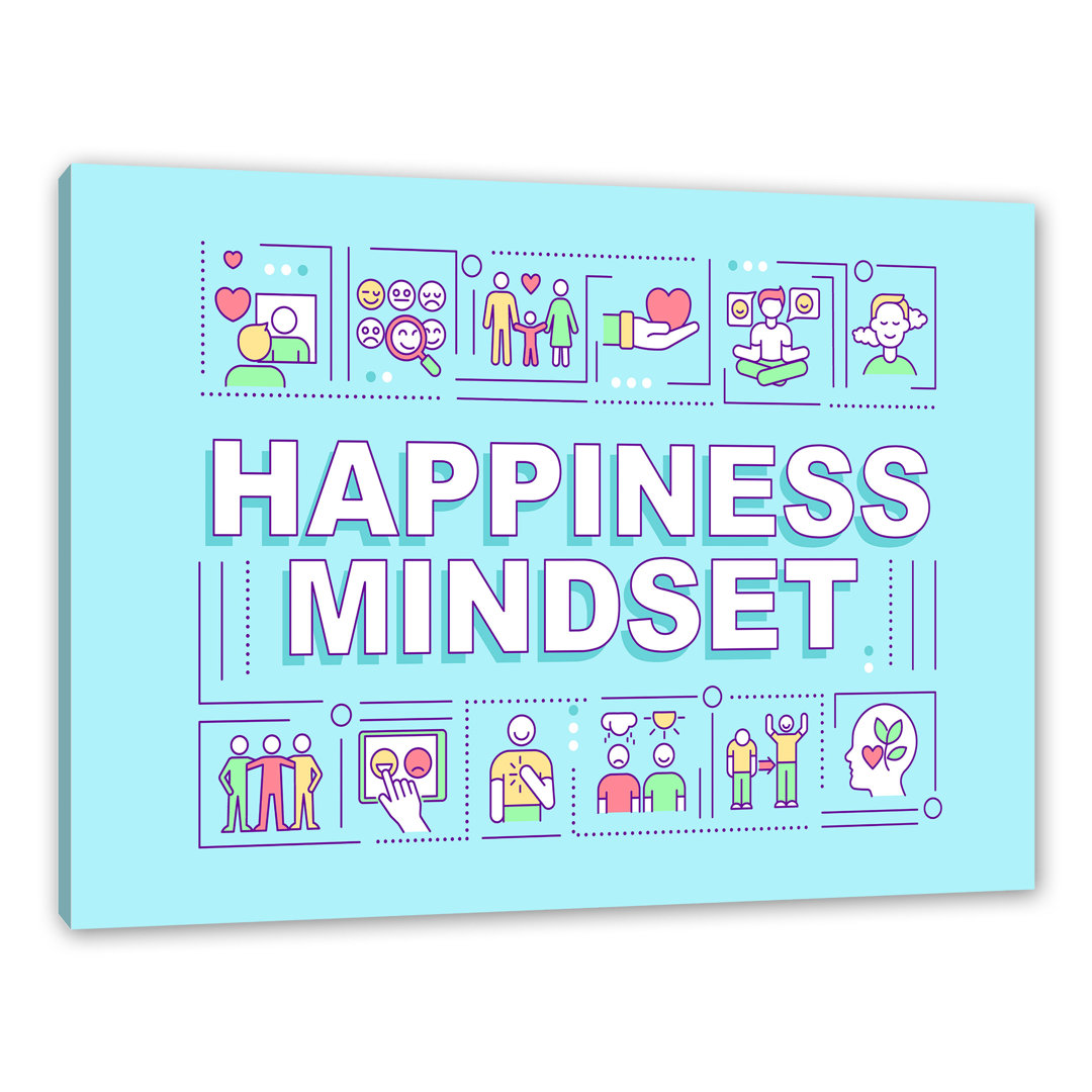 Leinwandbild Happiness Mindset