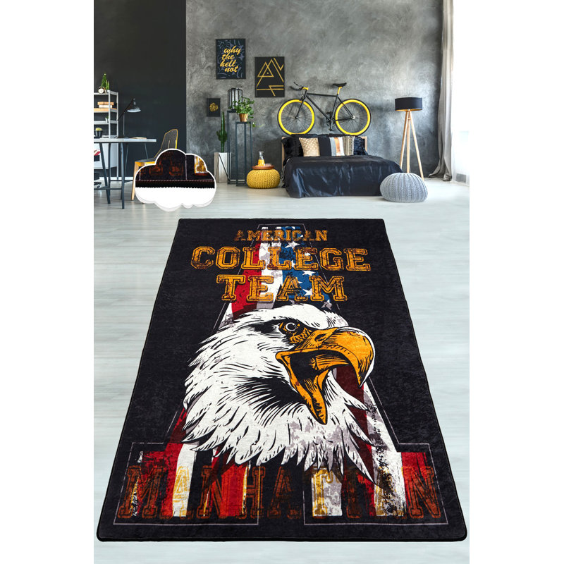Premium Polyester Area Rug, 4'11 x 7'10 | 100% Antibacterial Material, 0.4 Pile Height, Non-Slip Underside | Machine Washable at 86°F, Soft & Durable for Living Room, Bedroom, and Office Decor