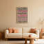 Tableau humoristique sur toile texturée bois avec texte rose et gris, idéal pour décorer un salon, une chambre ou un bureau.-630536424
