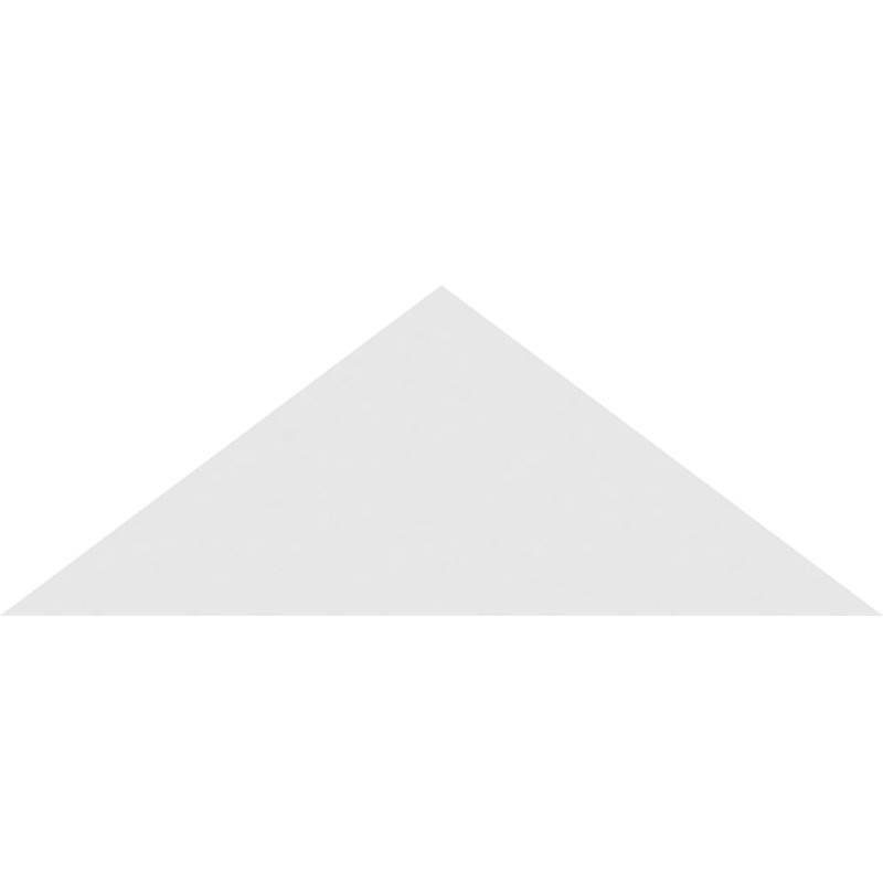 Triangle Surface Mount Non-Functional Brickmould Frame PVC Gable Vent 6/12 Pitch, 13" H x 50" W