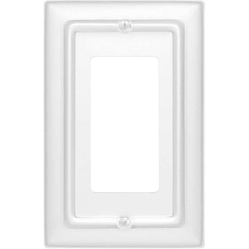 Architectural 1 - Gang Rocker Standard Wall Plate, Classic White, 1