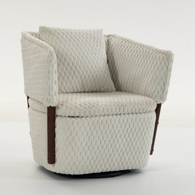 Upholstered Swivel Chairs with storage For Living Room