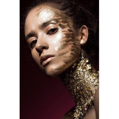 Beautiful Girl With Glitter by Kobrin_photo - Wrapped Canvas Print