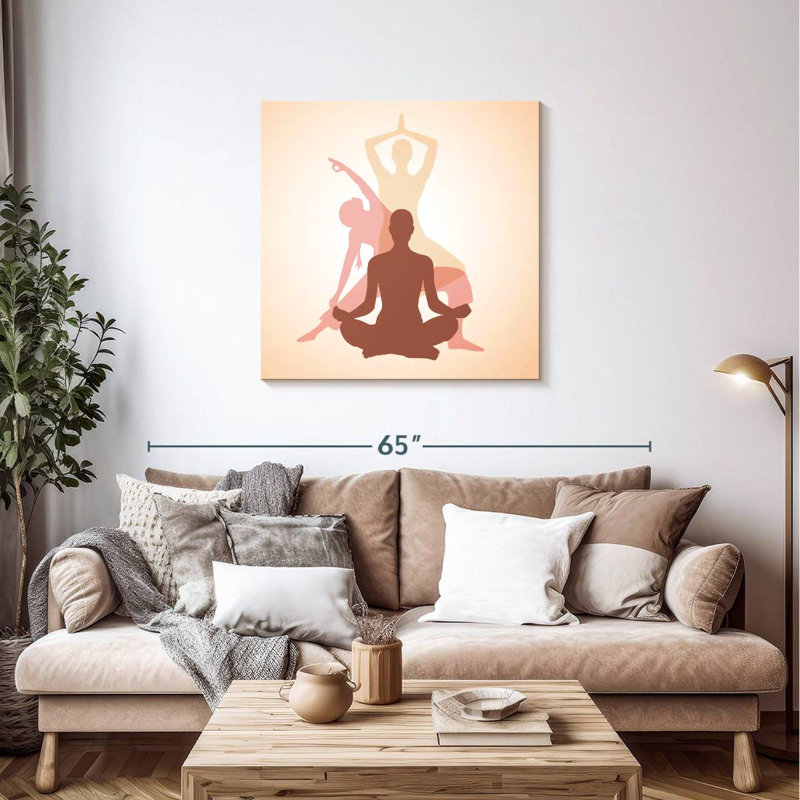Kerrick Yoga Poses, 36" H x 36" W