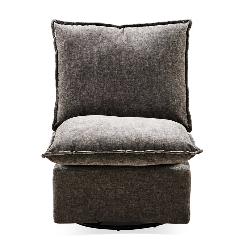 Fauteuil pivotant en chenille gris foncé pour fauteuil confortable pivotant à 360 degrés, Gris foncé