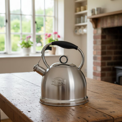 Silver Food-Grade Stainless Steel Teapot, 3.0 Qt, Stovetop Suitable For Home