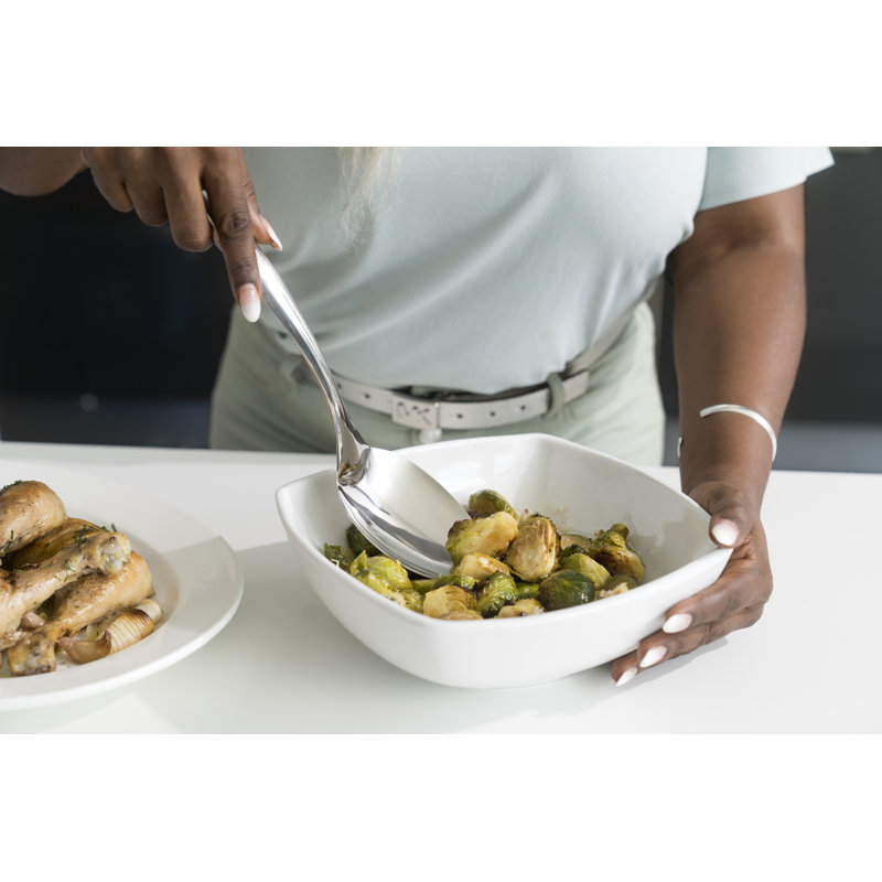 Cuisipro Tempo Solid Spoon, For Cooking and Serving, 18/8 Stainless Steel, 13.5”, 34cm