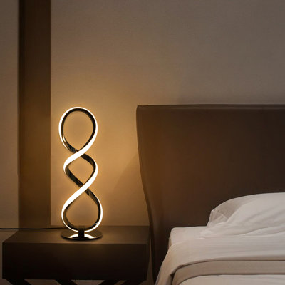 15.7X5” Bedside Lamp Spiral Table Lamp