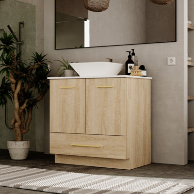 Miavictoria 29" Single Bathroom Vanity With Ceramic Sink