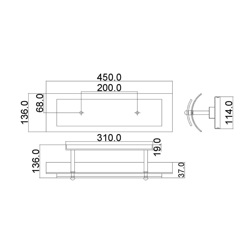 Eulalia 2 - Light Dimmable Bath Bar