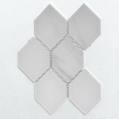 Tuscan Design 4" x 5" Glass Honeycomb Mosaic Wall Tile