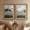Ensemble de 2 œuvres d'art encadrées de qualité supérieure sur toile de qualité supérieure avec cadre de 26 po x 36 po