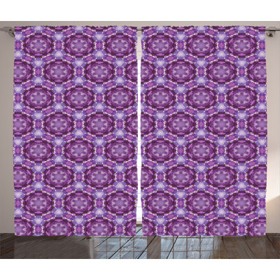 Mauve Semi Sheer Curtain Pair
