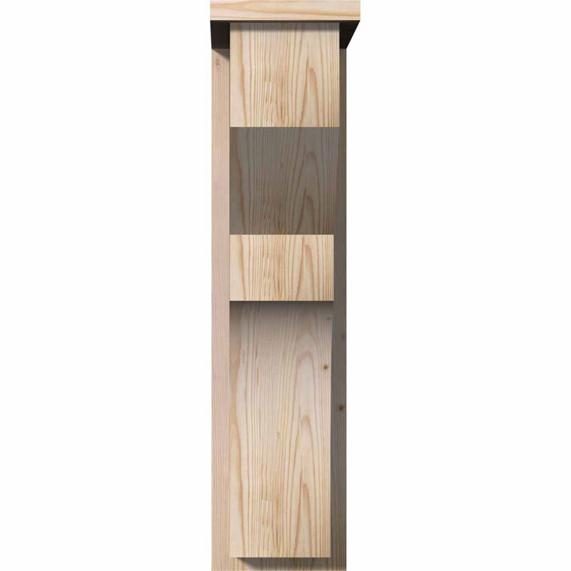 Corbeau Monterey avec plaque arrière, H 30 po x l 7,5 po x P 14 po, Sapin de Douglas, Lisse