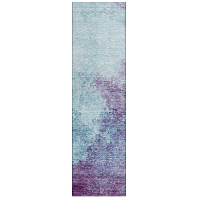 Julian Sky Washable Indoor-Outdoor Rug - , 2'3" x 7'6"