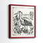 Linocut style Seabird I-Premium, reproduction encadrée prête à accrocher - aucun clou requis - aucun clou requis-511340340-511340341