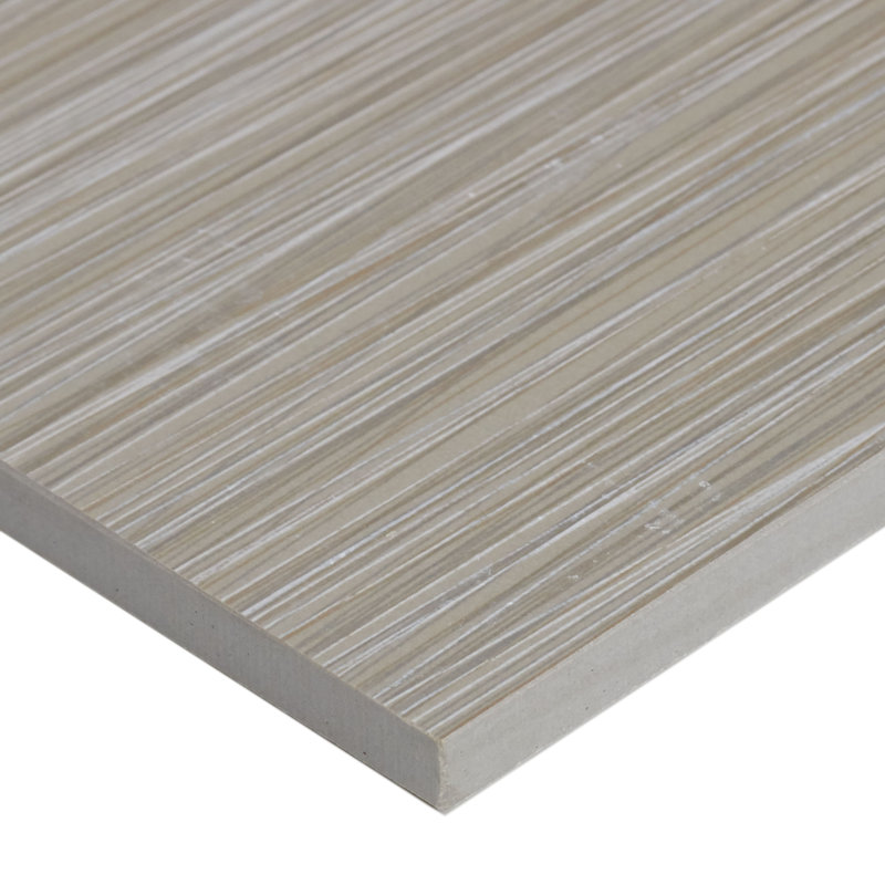 Carreau en porcelaine aspect bois 12 po x 24 po Fabrique, Lin gris