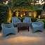 SAVONA Coffee Table with 4 VERONA RELAX Chairs Set Aqua Blue-117572245