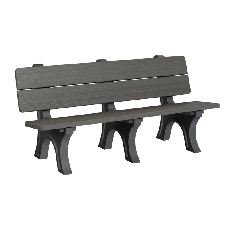 Outdoor Park Bench, Coastal Gray