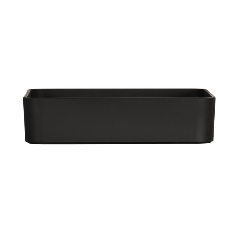 Plateau en mélamine Cal-Mil Hudson, H 3 po x l 14 po x P 14 po, Noir