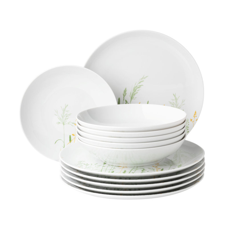 Piece Porcelain Dinnerware Set - Service for 6