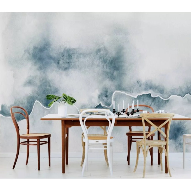 Abstract;Marble Wall Mural, 2.92' L x 4.58' W