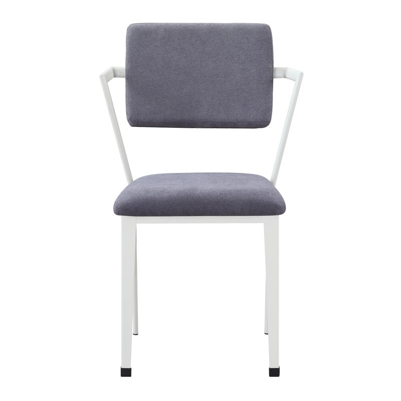 Chaise de bureau rembourrée à dossier ouvert, White