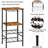 Yahira 8 - Bottle Wine Bottle & Glass Rack in Black and Brown