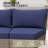 Patio Wicker 4-Person Sectional Sofa Seating Group, Cushion-1322538339