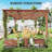 11' x 12.5' Outdoor Pergola, Wood Pergola Gazebo Grape Trellis with Stable Structure for Climbing Plant Support, Patio, Deck, Backyard, Lawn