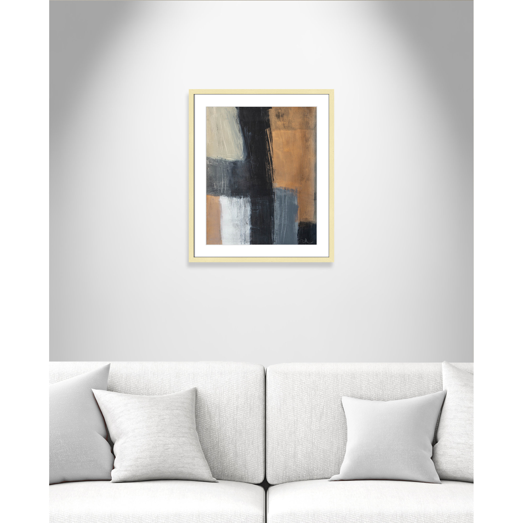 Metallic Slate II by Casa Fine Arts, Gold Matted Picture Framed, 25.5" H x 21.5" W x 1.25" D