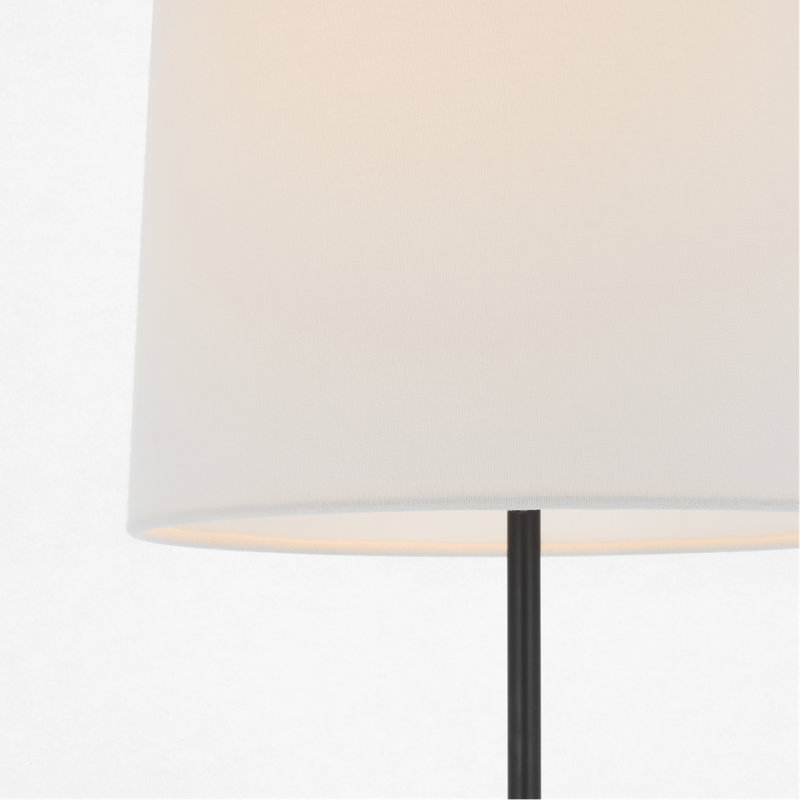 Thomas O'Brien Bryant 52" Adjustable Cordless Floor Lamp with Linen Shade, Bronze