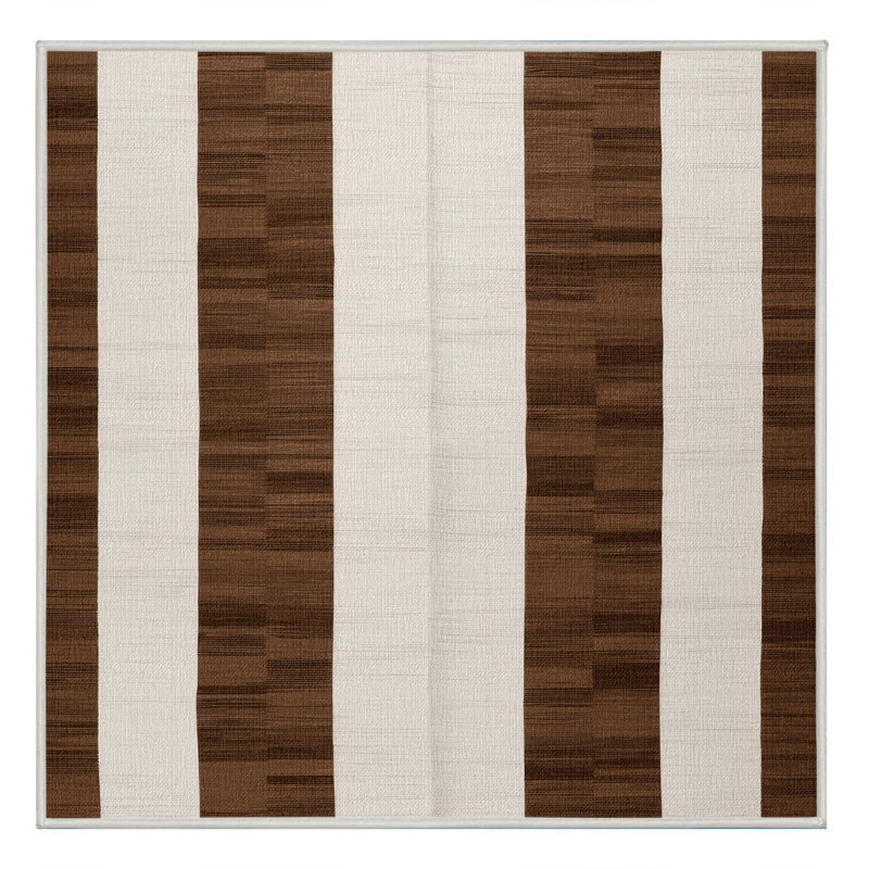 Tapis beige à carreaux lavable à la machine, Carré 4 pi