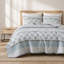 Ensemble de couette 3 pièces pour lit double/queen, bleu turquoise