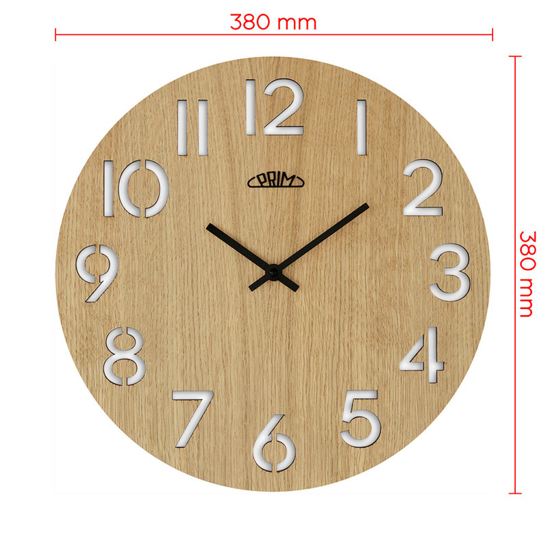 Wood Wall Clock, Light Brown