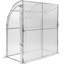 Walk-In Lean-To Wall Greenhouse - Heavy Duty Garden Plant Grow House With 2 Zippered Roll-Up Doors, Mesh Window & PE Cover - Outdoor Tunnel Growhouse With Steel Frame - L200 X W100 X H215cm-1753899745