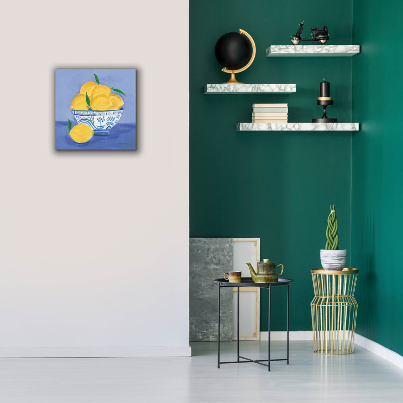 Toile épique Graffiti «Lemon Still Life» par Farida Zaman, 18 po x 18 po