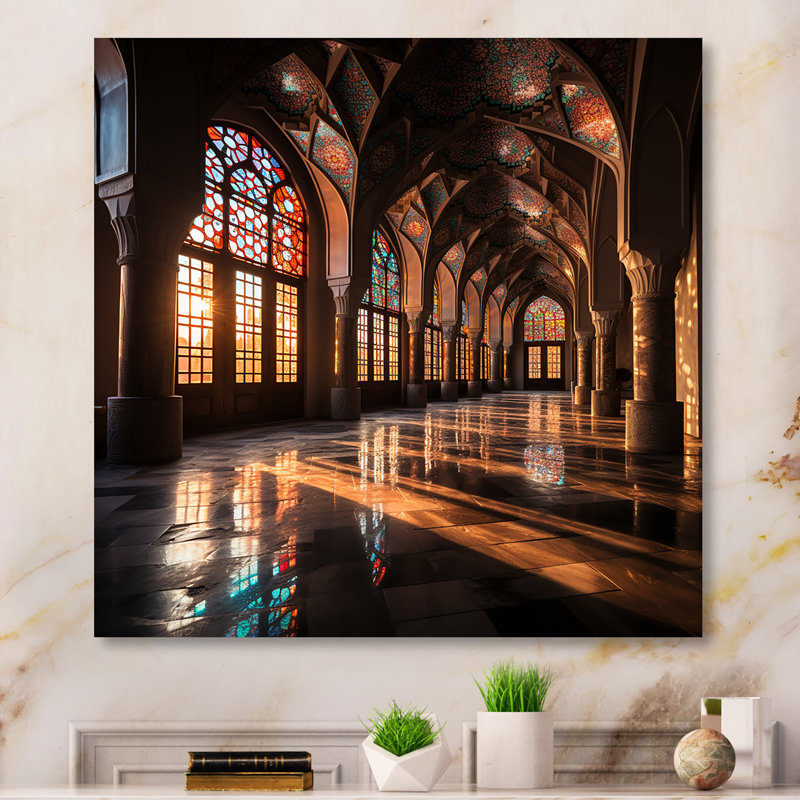 Nasir Al Mulk Mosque Iran 3 - Islam Metal Wall Art, 16" H x 16" W