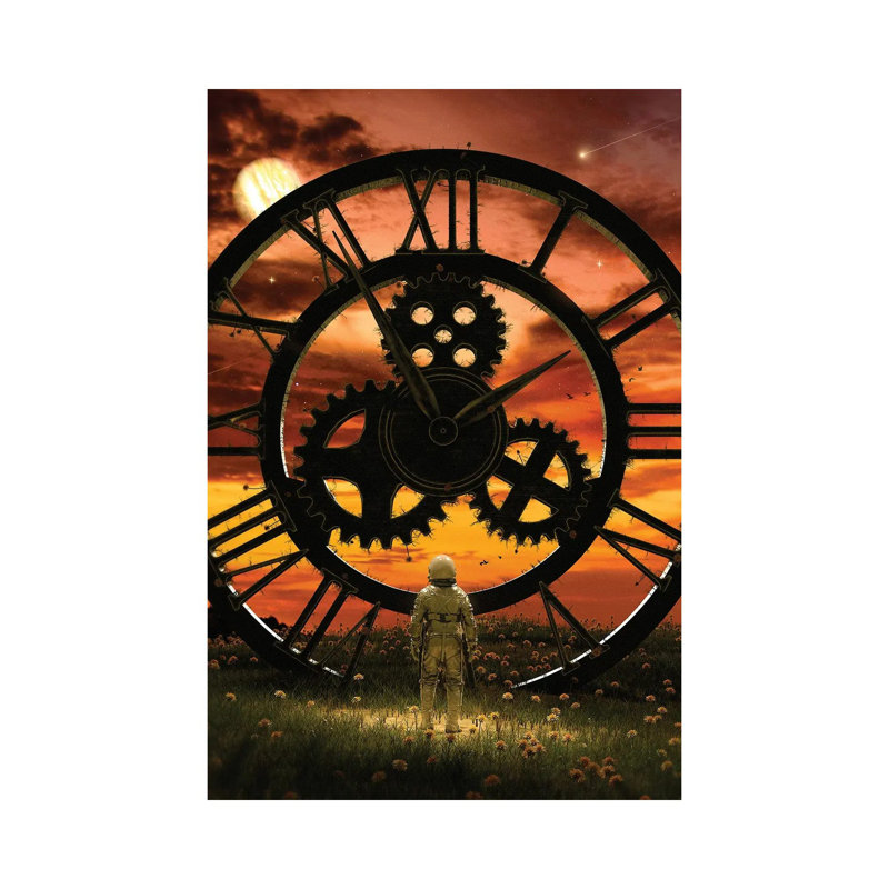 Time 1 Piece Wall Art on Canvas, 101.6cm H x 66.04cm W x 3.81cm D, Wrapped Canvas
