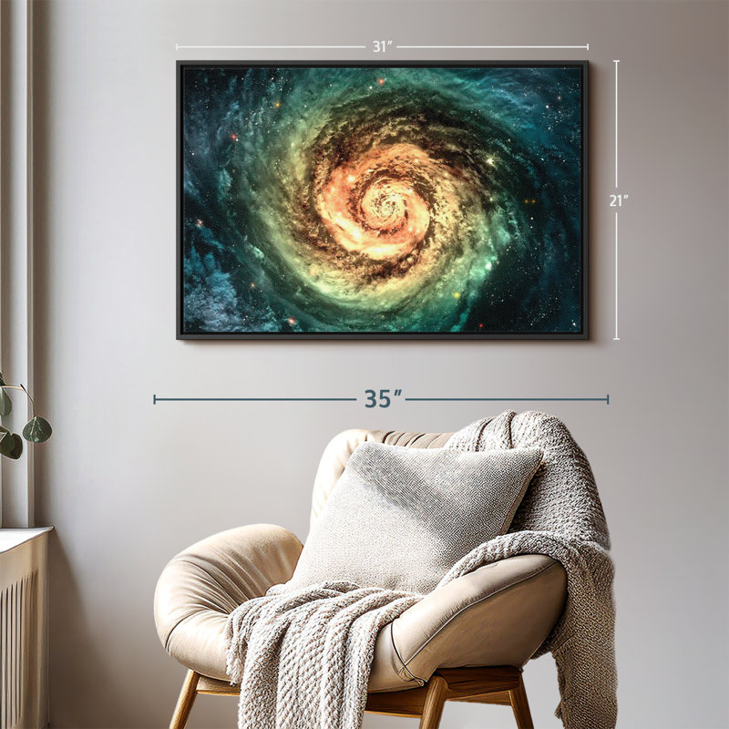 «Spiral Galaxy Canvas Print», H 21 po x l 31 po