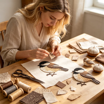 Ensemble de décorations acryliques à faire soi-même pour patchwork et suspension d'oiseaux