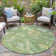Machine Washable Indoor/Outdoor Xhevrie Green Rug