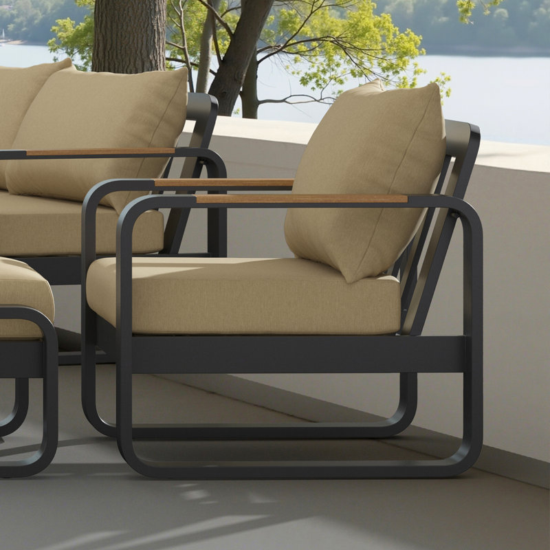 Andes Club Chairs (Set Of 2) - Canvas Beige, Canvas Beige