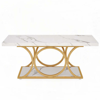 47.24" 2-Tier  Rectangle Coffee Table