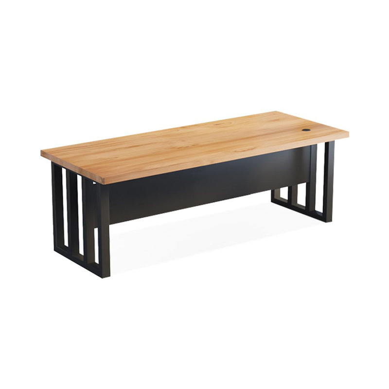 Burlywood Rectangular Solid Wood Writing desk, 29.53"H*86.61"W*31.5"D