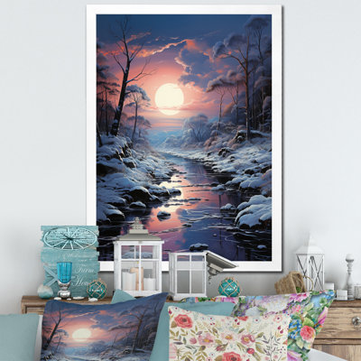 Fuchsia blanc hiver crépuscule III