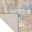 Tapis bleu / beige en laine et polyester tissé à la machine Southwestern-611547859