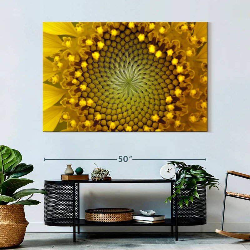 Harnek Symmetric Sunflower, 34" H x 51" W