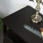 Buffet buffet, armoire de cuisine moderne, armoire à café avec tablette à 2 niveaux et compartiment ouvert, noir