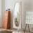 Rectangle Stainless Steel+Manufactured Wood Full Length Mirrors